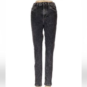 Black/grey acid wash skinny jean